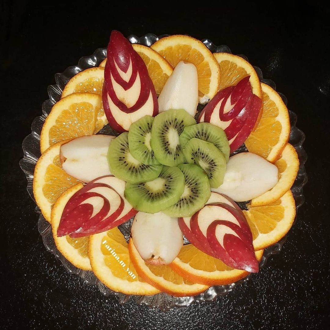 Нарезка фруктов красиво на тарелку